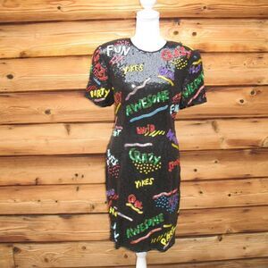 Vintage Cache Gold Label Sequin Dress